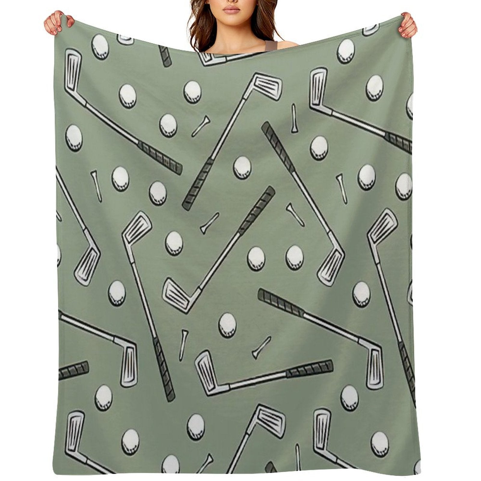 Golf Clubs Gift-ready Throw Blanket