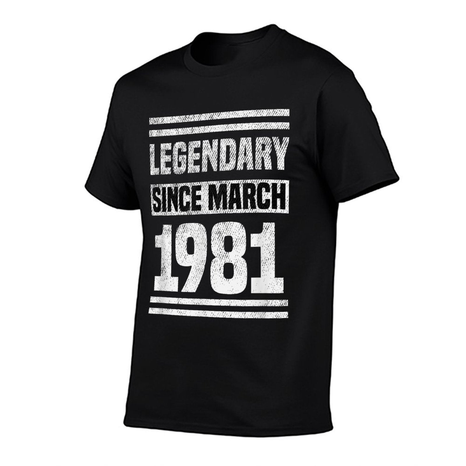 40thbirthdaygifts Legendary Since March 1981 40th Birthday  Graphic-printed T-Shirt