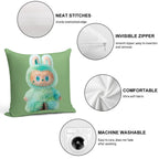 Cute Labubu Soft Decorative Cover Throw Pillow