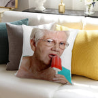 Granny Ice Lolly Soft Hidden Zipper Throw Pillow