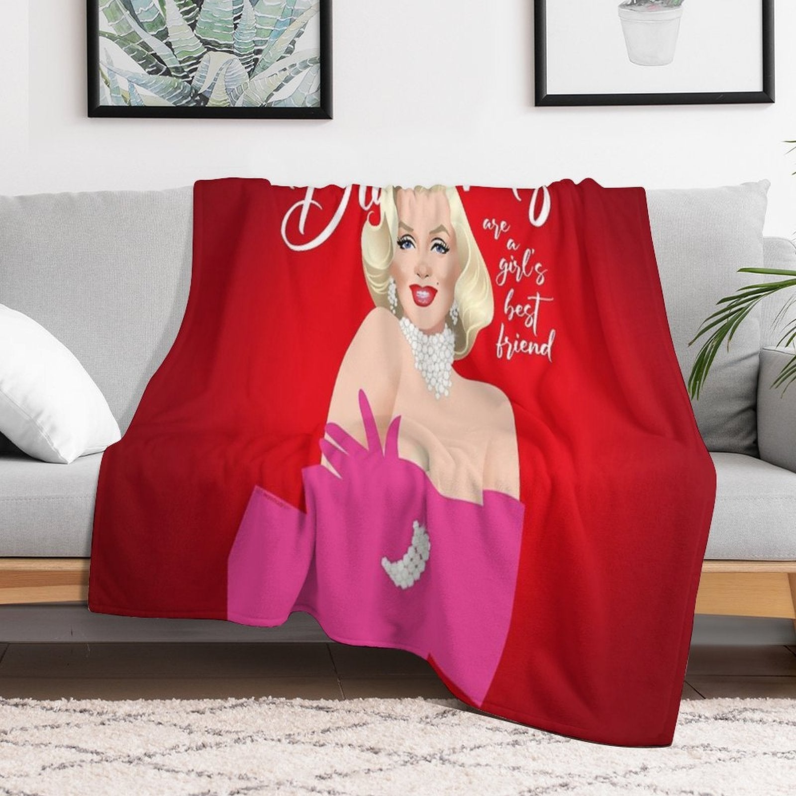 Girl's Best Friend Anti-pilling Throw Blanket