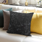 Charcoal Camouflage Black Grey Night Camo Soft Warmth Comfort Throw Pillow