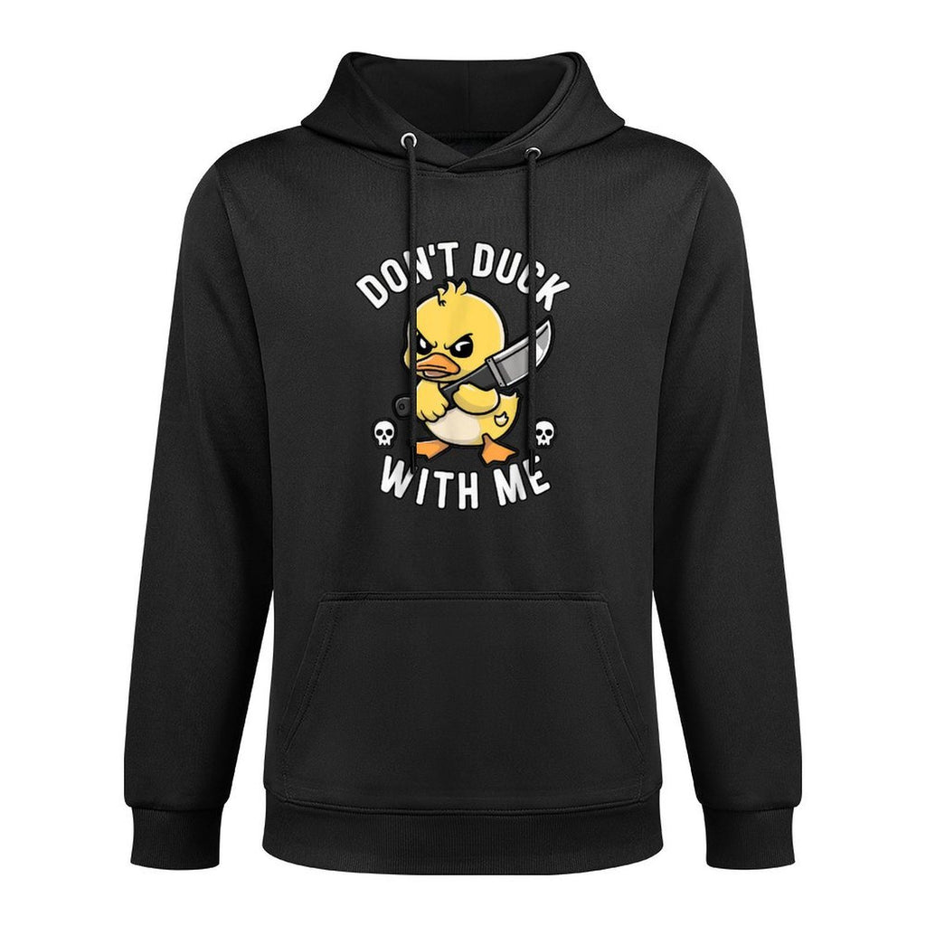 Funny Dont Duck with Me Sarcastic Rubber Duck Joke Meme Shrink-Resistant Hoodie