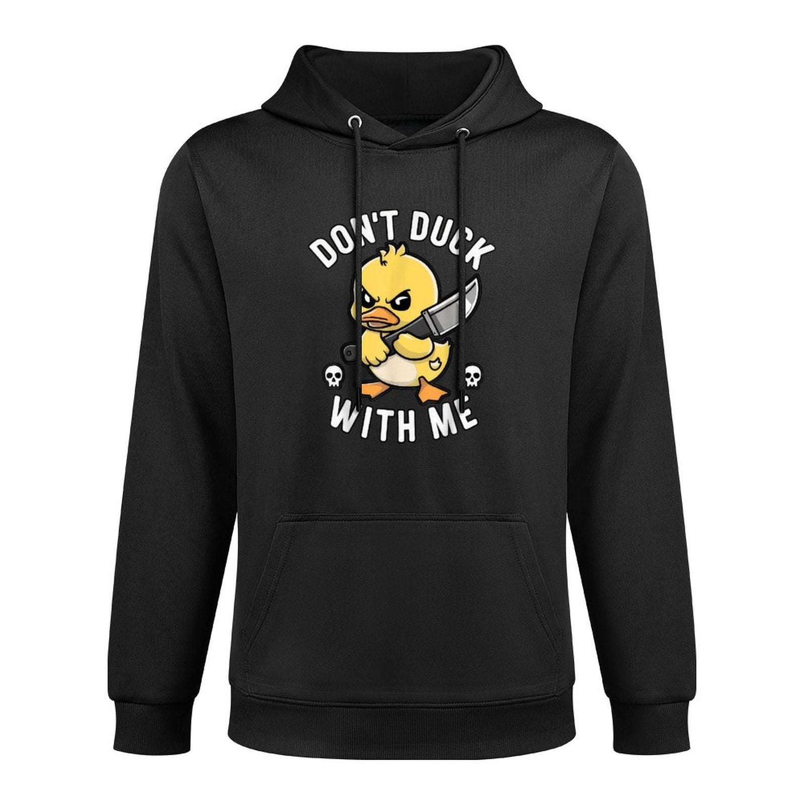 Funny Dont Duck with Me Sarcastic Rubber Duck Joke Meme Shrink-Resistant Hoodie