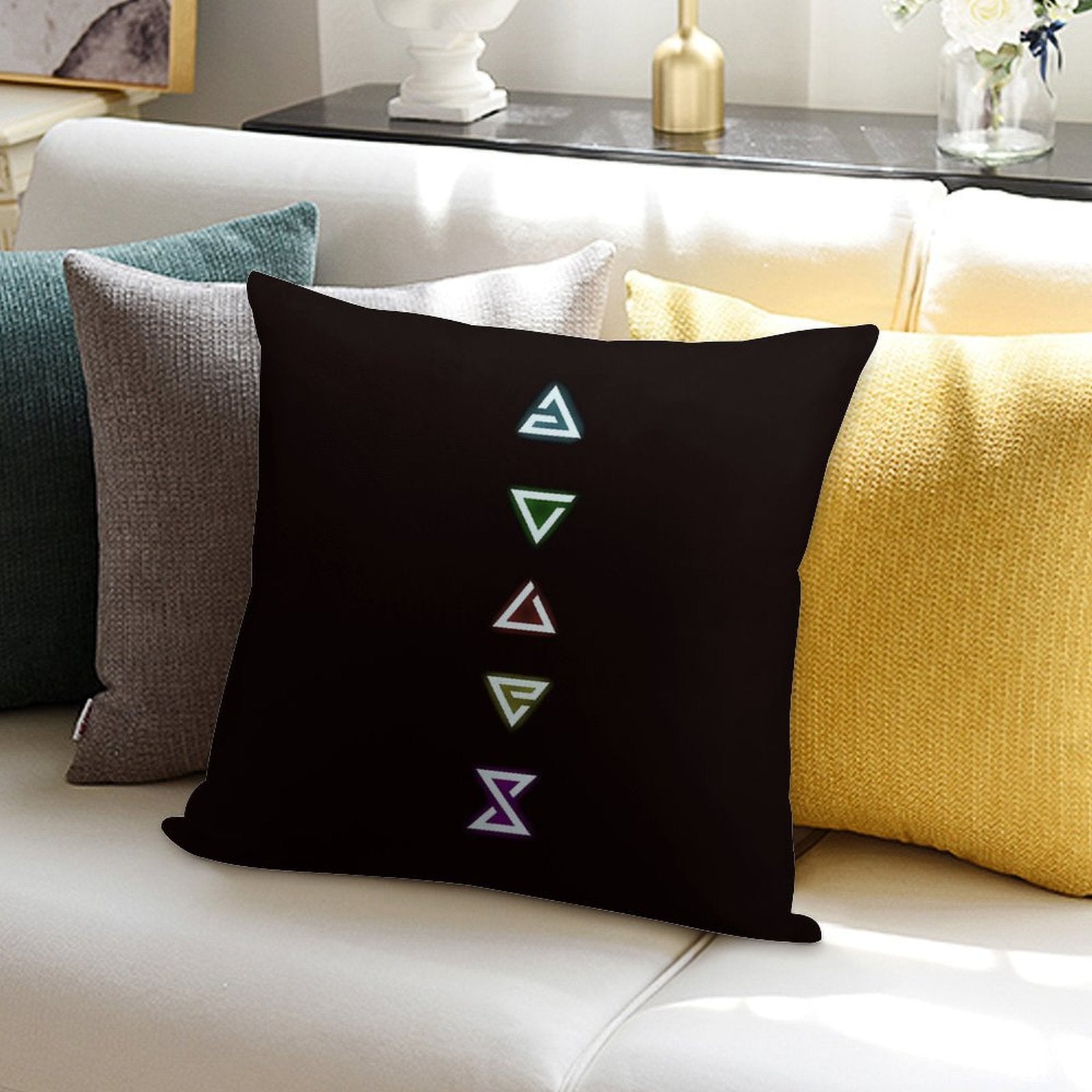 Witcher Magic Signs  Witcher Design Soft Bedroom Essential Throw Pillow