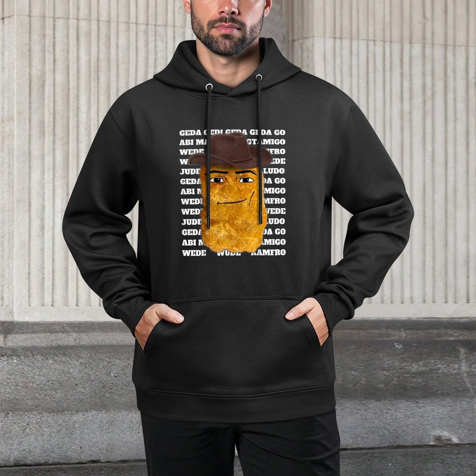 Cowboy Chicken Nugget Adjustable Hood Hoodie