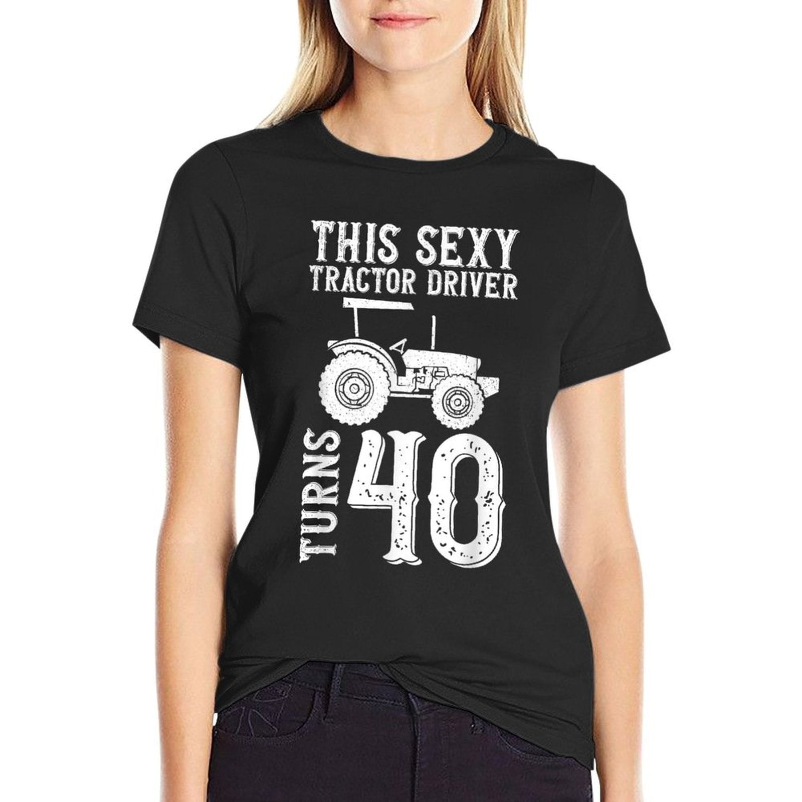 This Sexy Tractor Driver Turns 40 - 40th Birthday Tractor  Lightweight T-Shirt