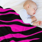 Pink Zebra Multi-functional Throw Blanket