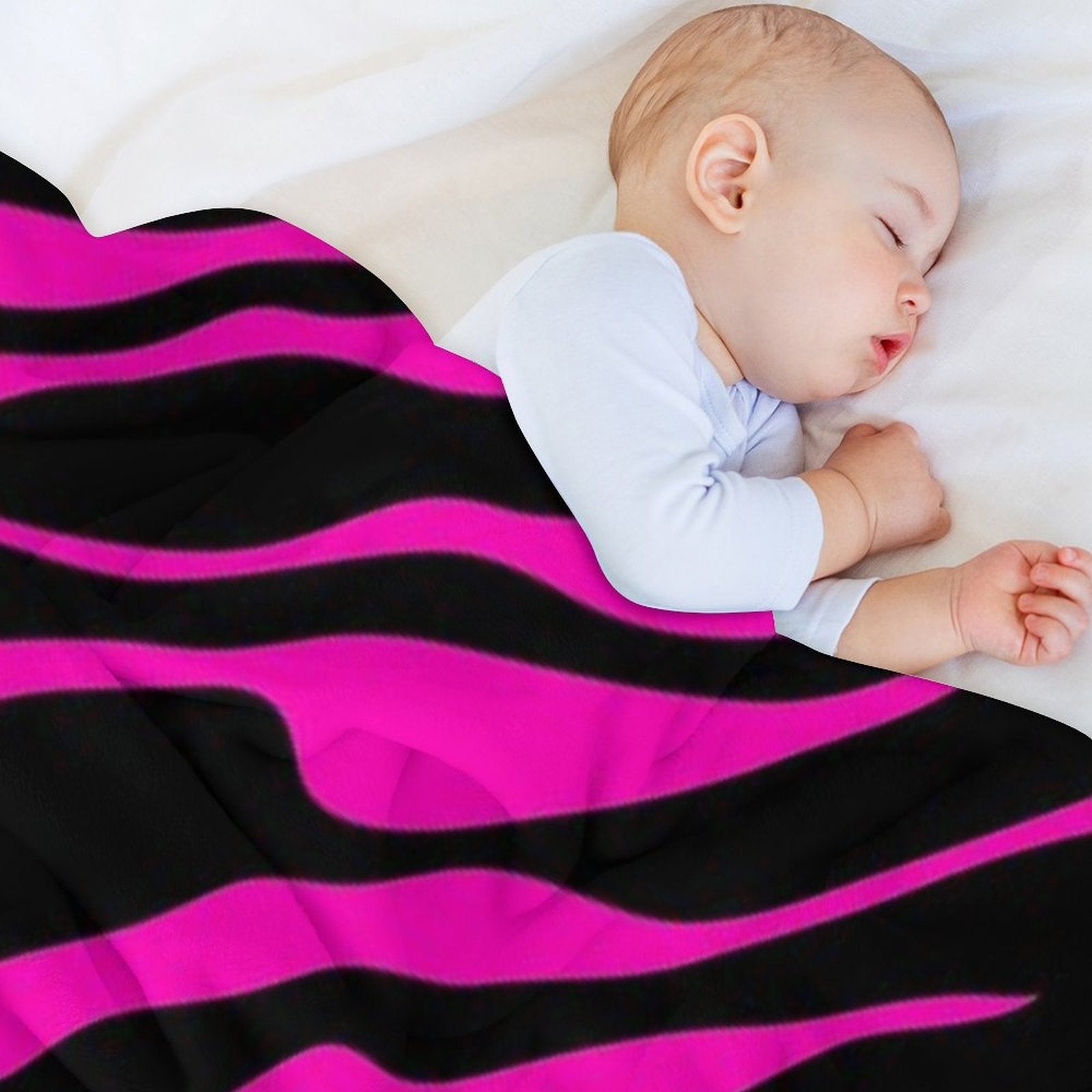 Pink Zebra Multi-functional Throw Blanket