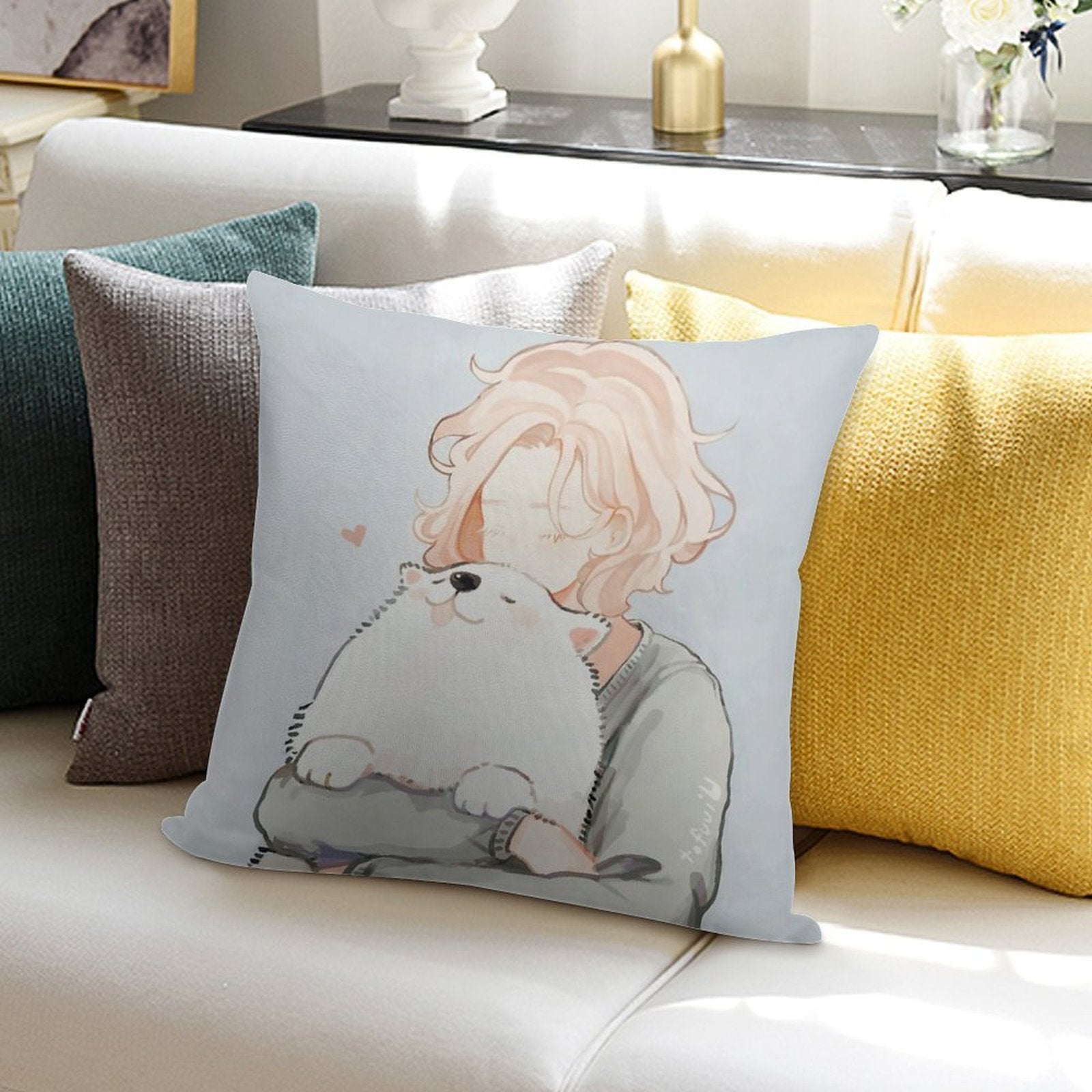 A Poof. Soft Shrink-Resistant Throw Pillow
