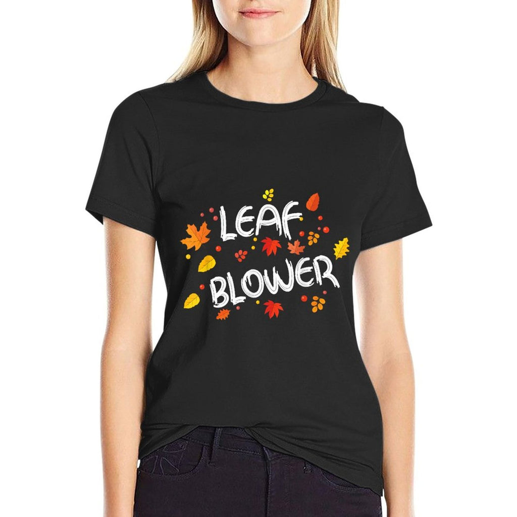 Very Spooktacular Fall Leaf Blower Sucking Leaf Blowers  Rolled Sleeves T-Shirt
