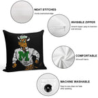 Vintage Marshall U. Retro Mascot Logo - Distressed Version Marco Soft Gift Ready Throw Pillow