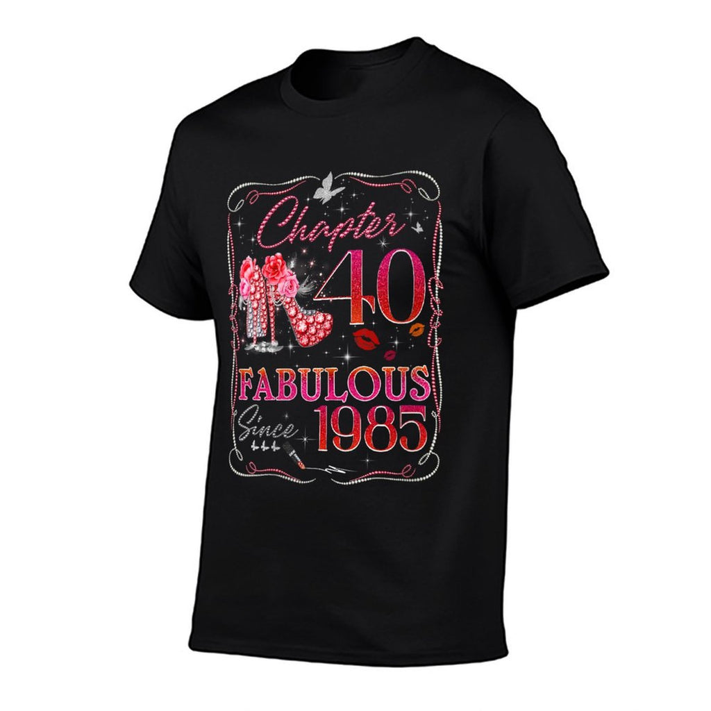 Womens Chapter 40 Fabulous Since 1985 40th Diamond Birthday Queen  Lightweight T-Shirt