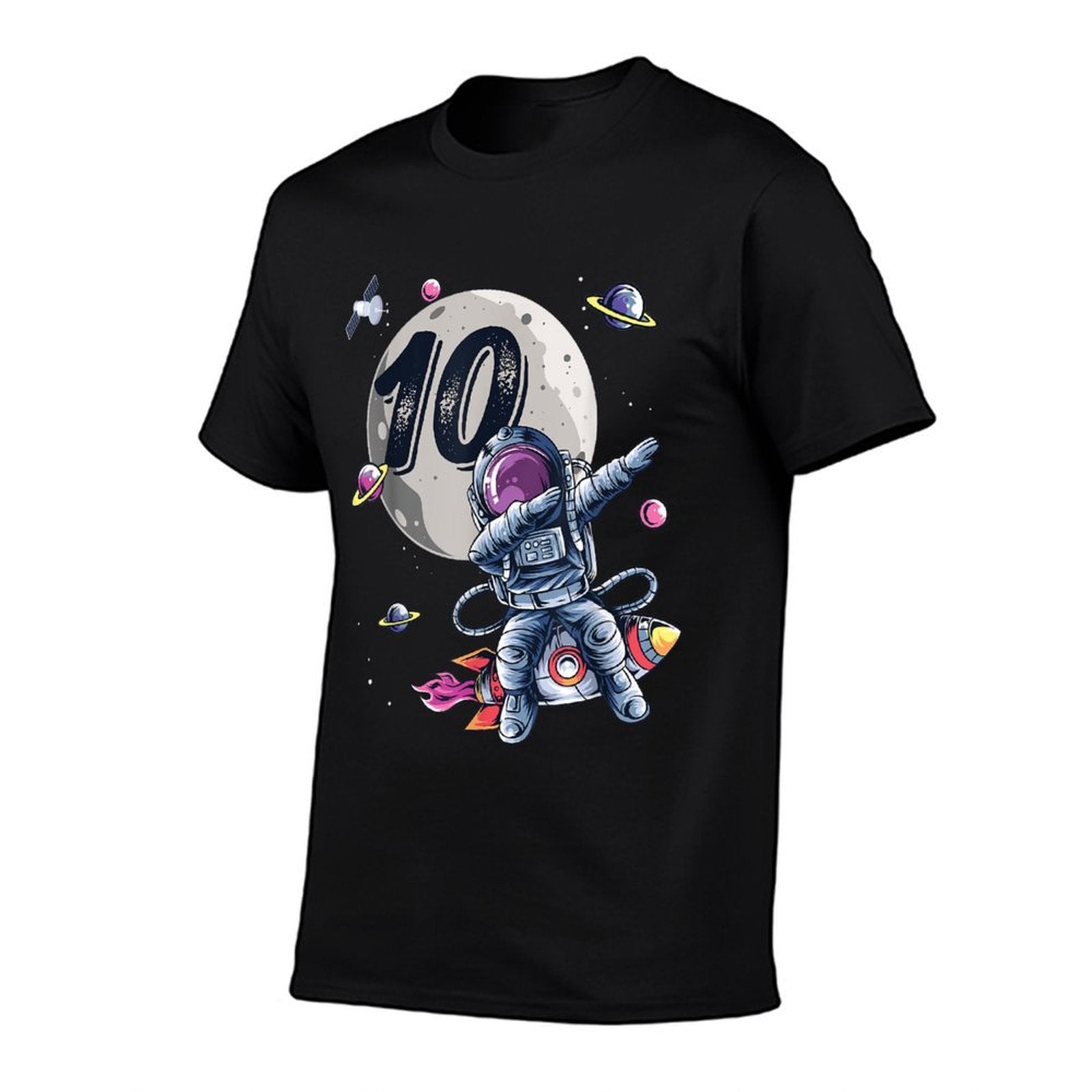 10 Years Old Birthday Boy Astronaut Gifts Space 10th B-Day  Tagless Design T-Shirt