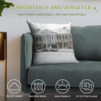 Elvis Presley Graceland in The Snow Soft Skin-Friendly Throw Pillow