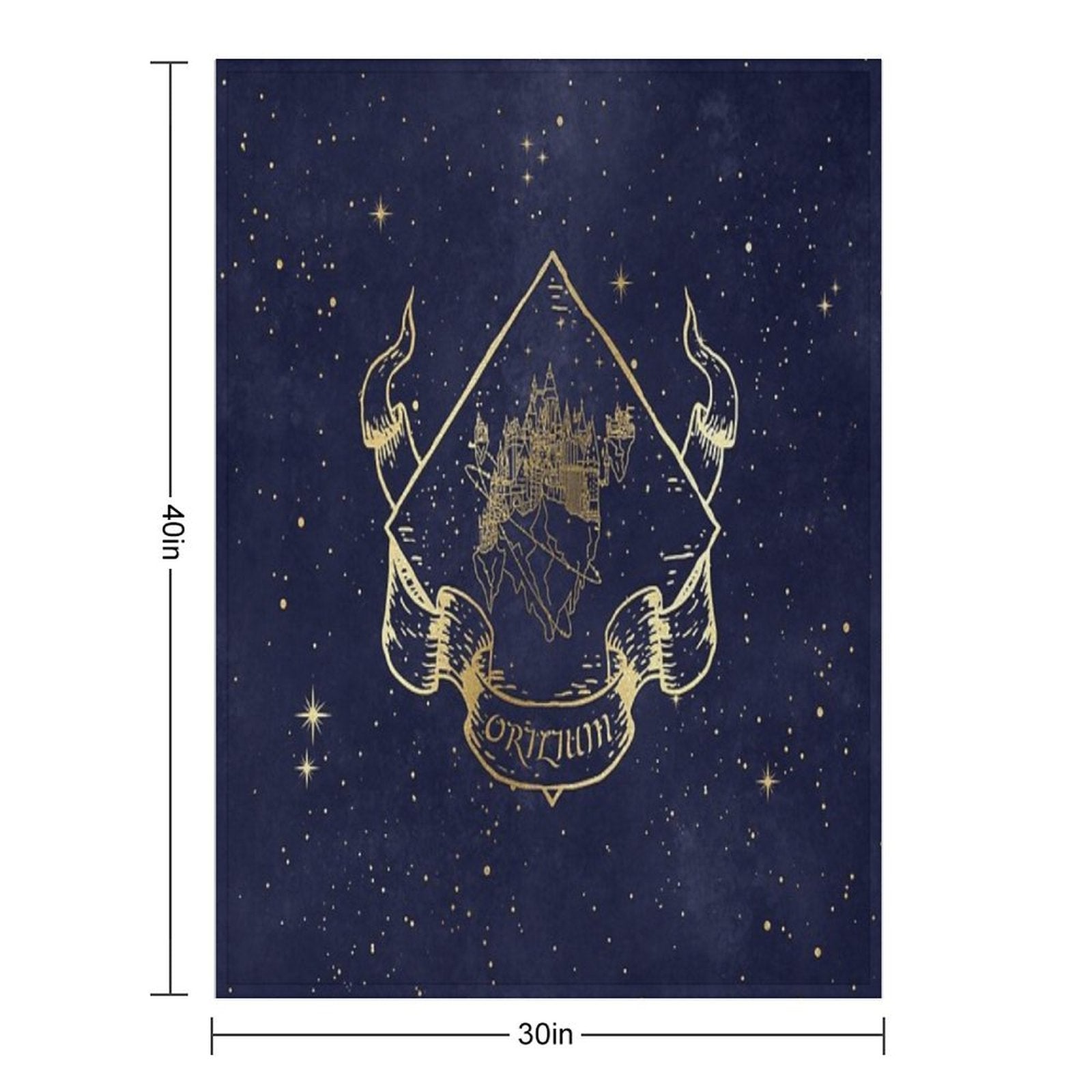 Orilium in Blue Gift-ready Throw Blanket