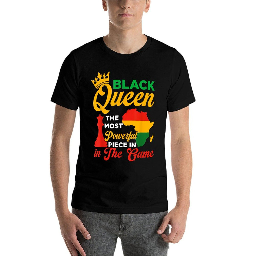 Black Queen Chess Powerful Piece In The Game Juneteenth  Affordable Price T-Shirt