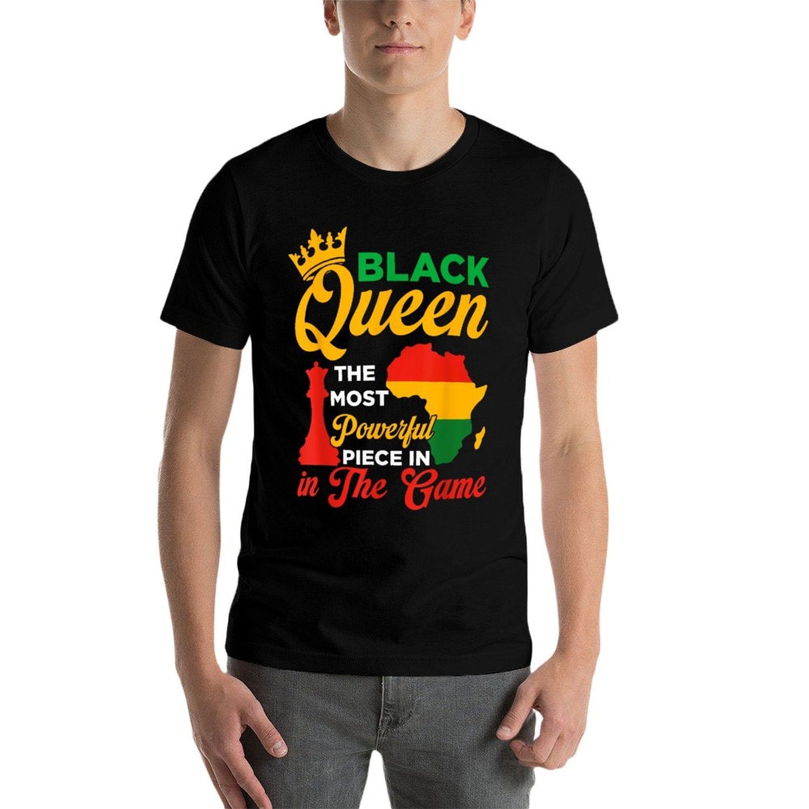 Black Queen Chess Powerful Piece In The Game Juneteenth  Affordable Price T-Shirt