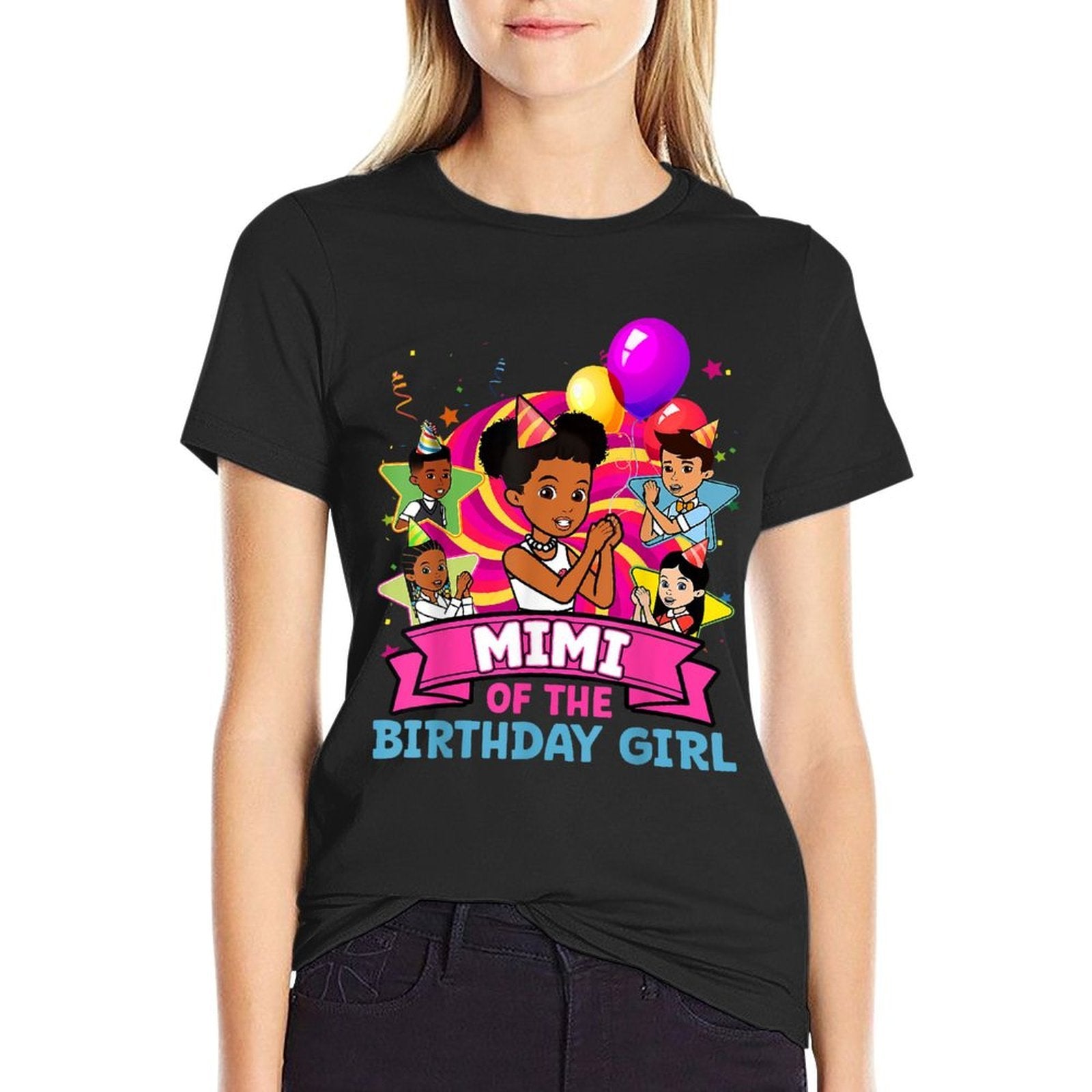 Mimi The Birthday Girl Party Pink Doll Family Decorations  Breathable T-Shirt