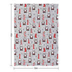 Christmas Gnomes - Grey Velvety-soft Throw Blanket