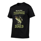 21 Year Old Fishing Fishermen Are Born In 2003 21st Birthday  Heathered Texture T-Shirt