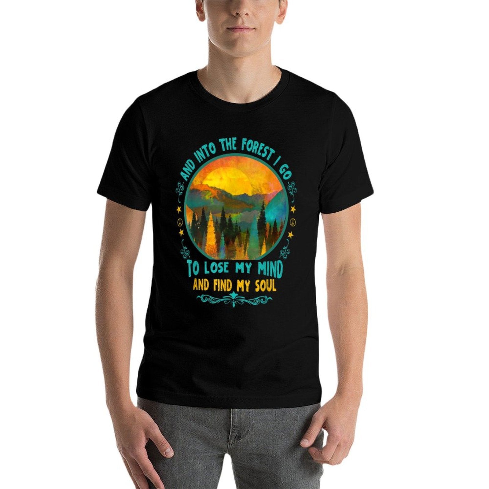 And Into The Forest I Go Hiking Camping Summer Camp  Polyester Blend T-Shirt
