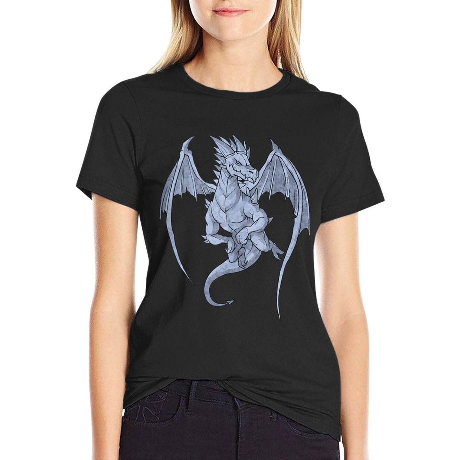 Cool Big Flying Fantasy Dragon  Polyester Blend T-Shirt