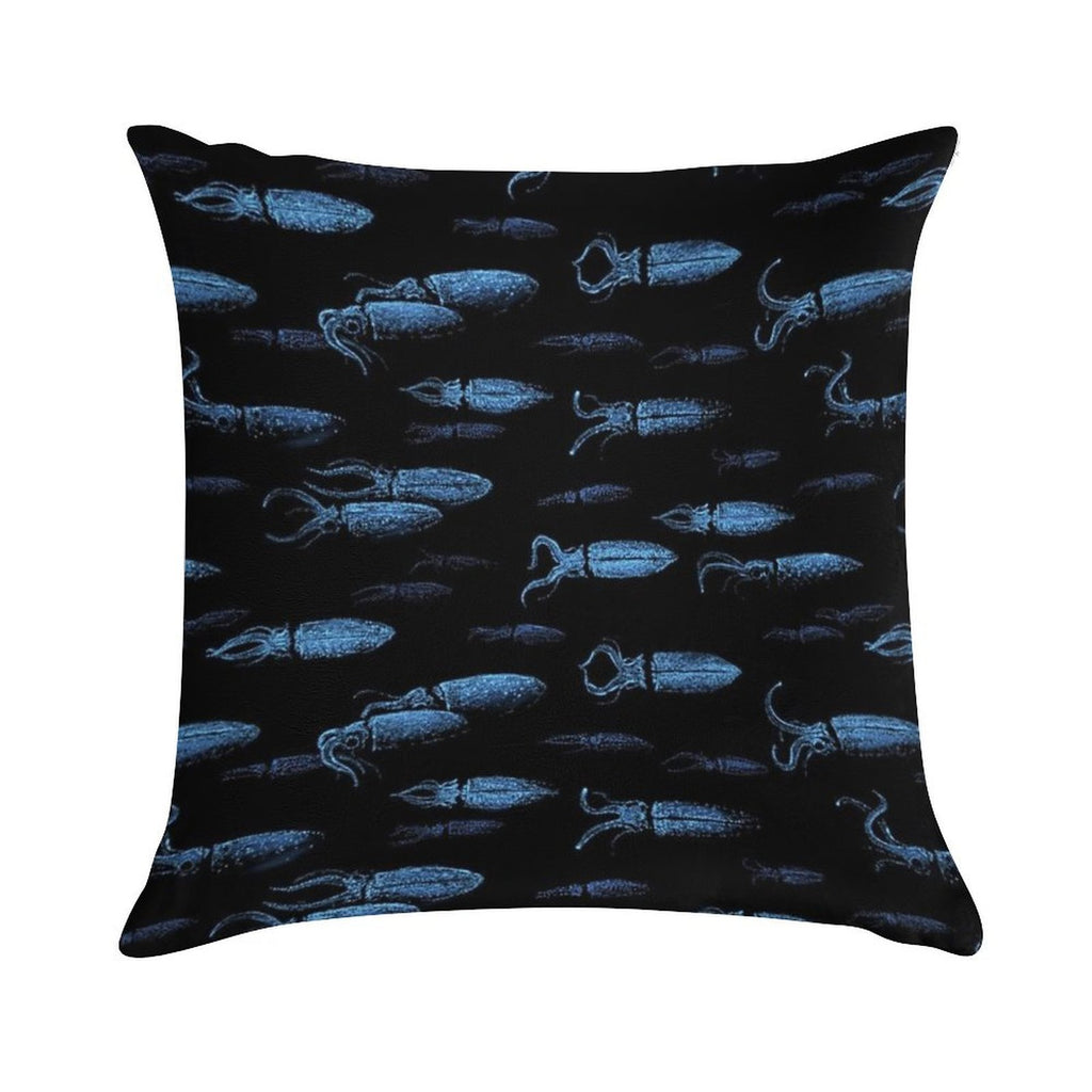Firefly Squid Hotaruika Bioluminescent Soft Reinforced Edging Throw Pillow