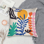 Matisse Bright Boho Botanical Soft Reinforced Edging Throw Pillow