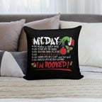 My Day Schedule I’m Booked Christmas Shirt Soft Reinforced Edging Throw Pillow