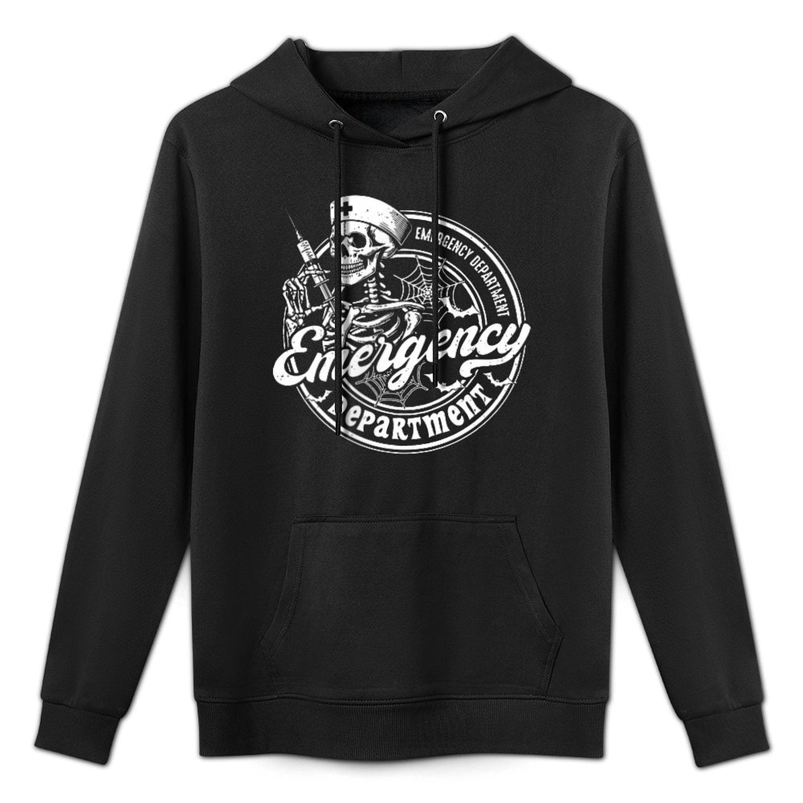 Emergency Department Skeleton ER Nurse Halloween 2 Sided Unisex Design Hoodie