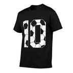10th Birthday Boy Soccer Player Football 10 Years Old  Trendy Pattern T-Shirt