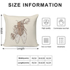 Cicada Soft Short Plush Fabric Throw Pillow