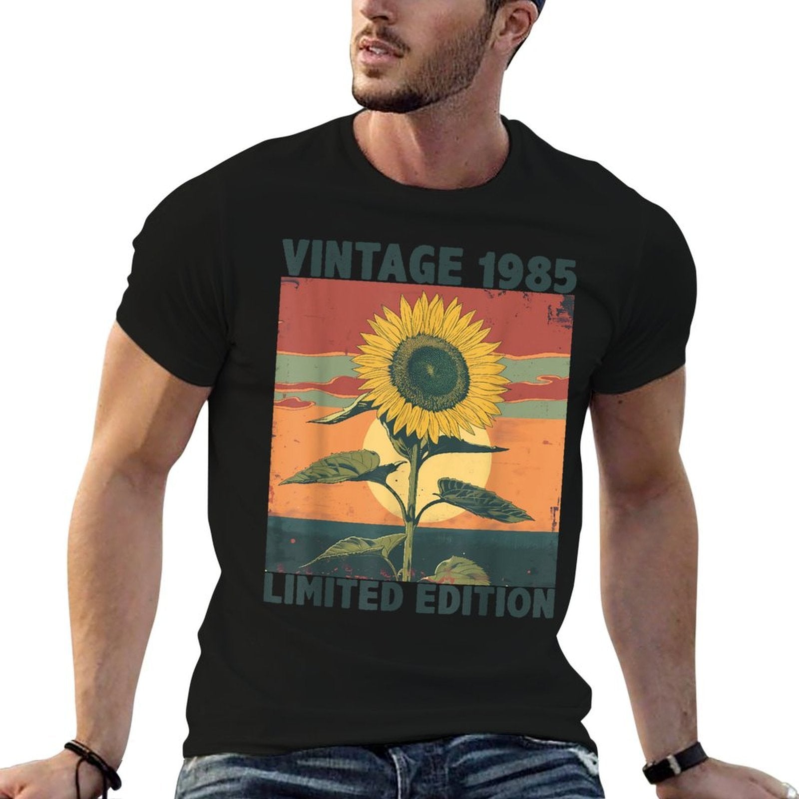 40 Years Old Gift Vintage 1985 Sunflower Lover 40th Birthday  Quick-drying T-Shirt