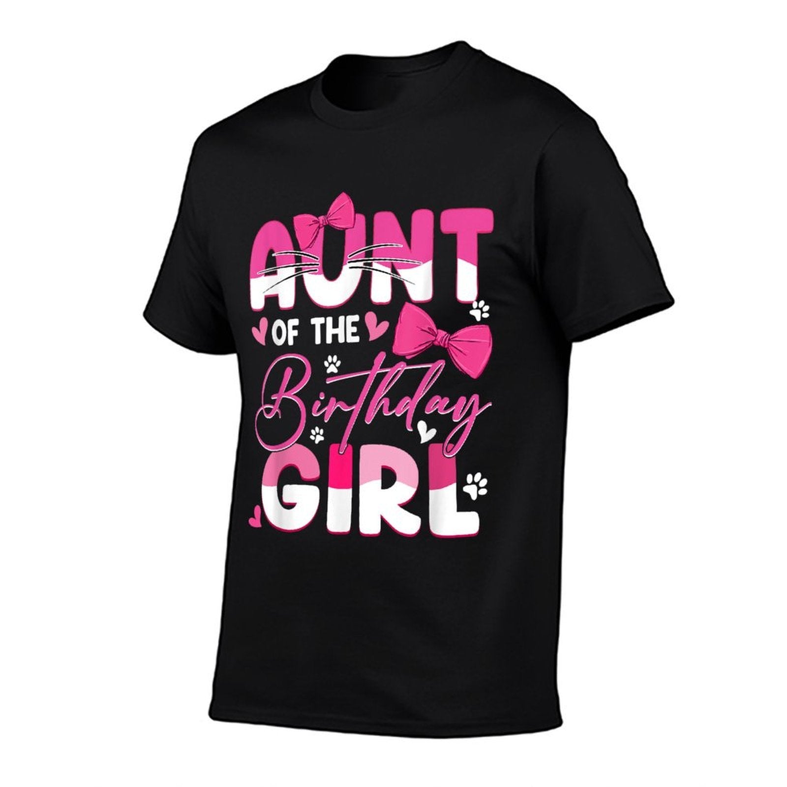 Aunt Of The Birthday Girl Cat Kitty Family Matching  Breathable T-Shirt
