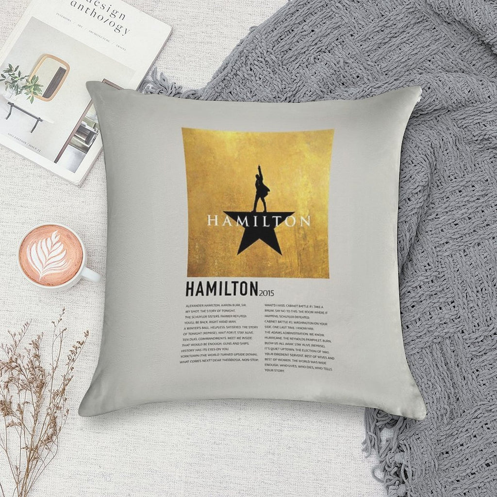 Hamilton Musical Soundtrack Soft Multiple Sizes Throw Pillow
