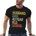 40th Birthday Husband Dad 40 Year Old Legend  Stretchy T-Shirt