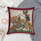 The Joust Medieval Illumination Soft Anti-Pilling Throw Pillow