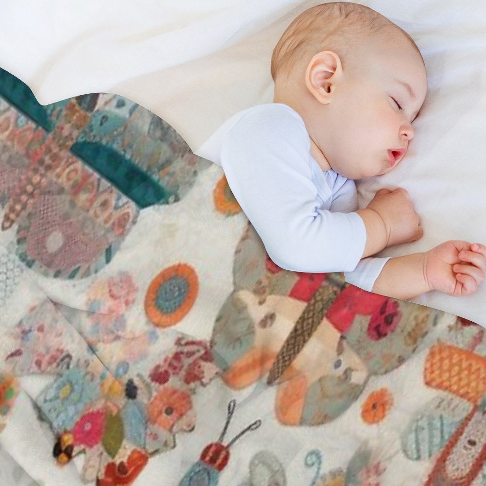 Colorful Whimsical Butterflies And Flowers Puzzle Travel-friendly Throw Blanket