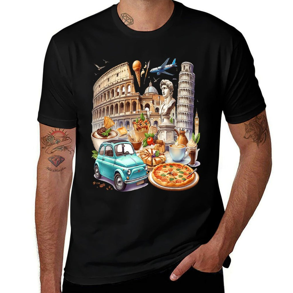 Food Pasta Vacation Italy Aesthetic Watercolor Vibes  Quick-drying T-Shirt