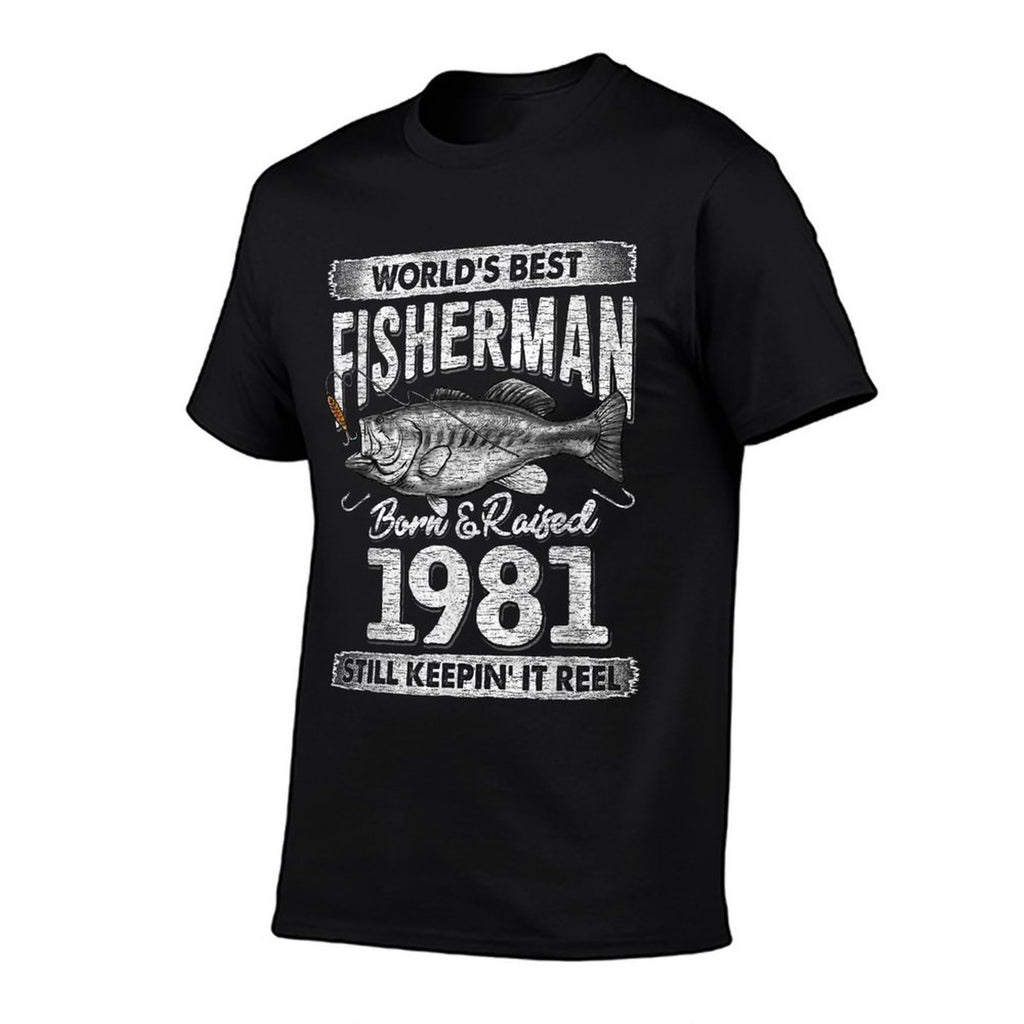 40 Years Old Fisherman Born in 1981 Fisherman 40th Birthday Comfortable T-Shirt