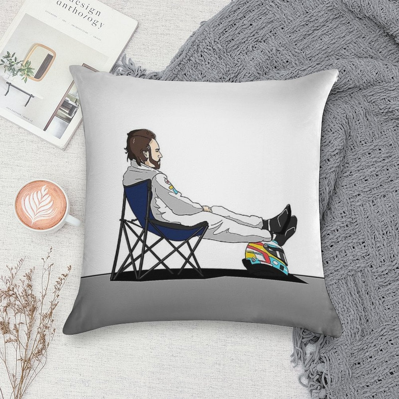 Fernando Alonso Iconic Soft Ultra-Soft Texture Throw Pillow
