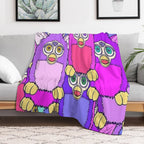 Purple Furbys Lightweight Throw Blanket