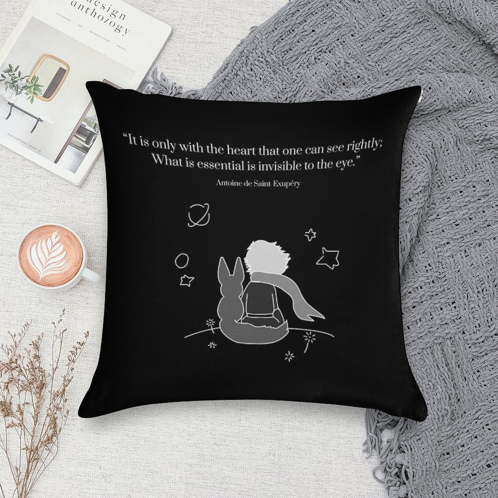 THE LITTLE PRINCE (black And White) Soft Fade-Resistant Throw Pillow