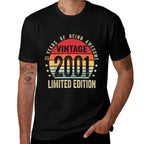21 Year Old Gifts Vintage 2001 Limited Edition 21st Birthday  Stretchy T-Shirt