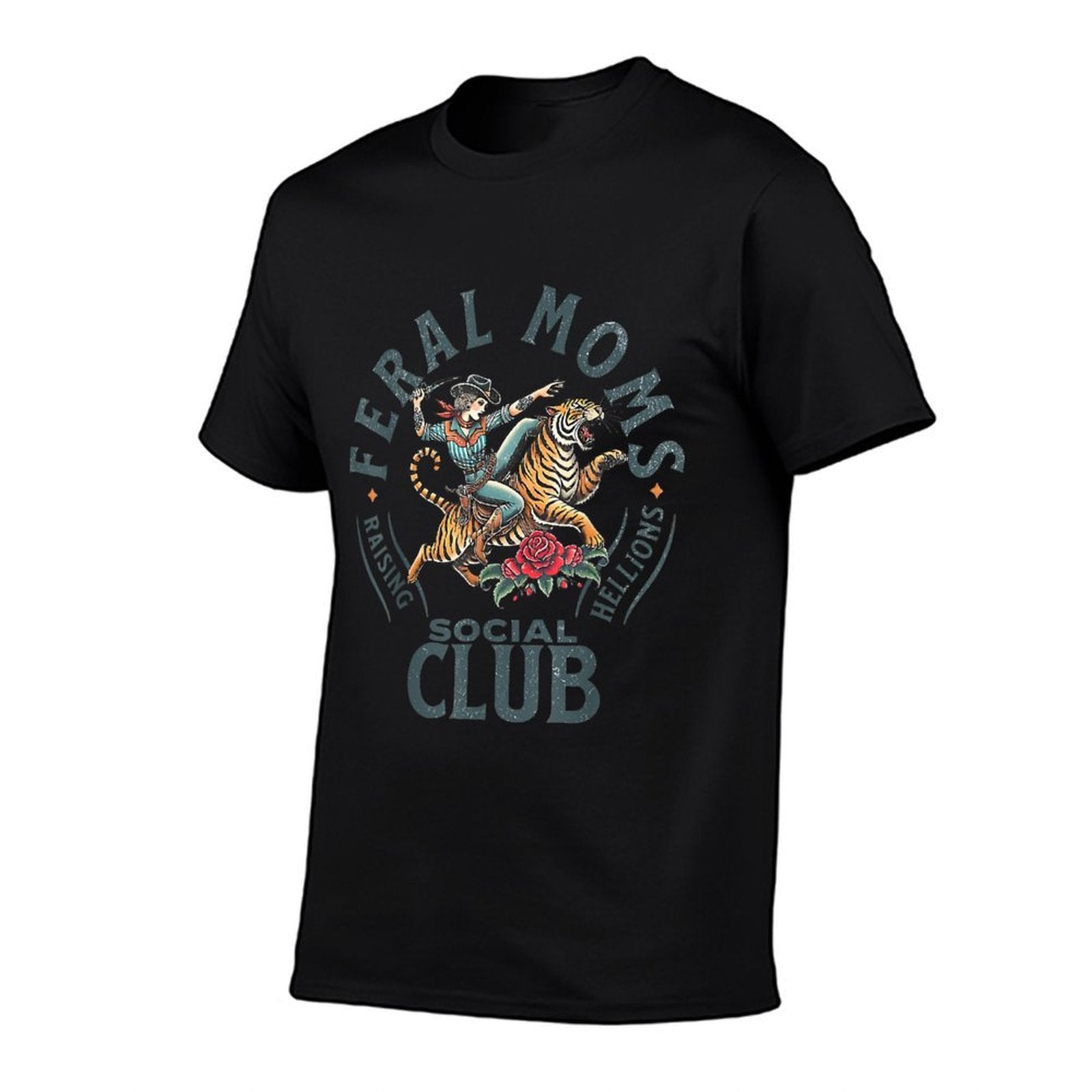 Feral Moms Social Club Trendy Mom Apparel  Vintage-inspired T-Shirt