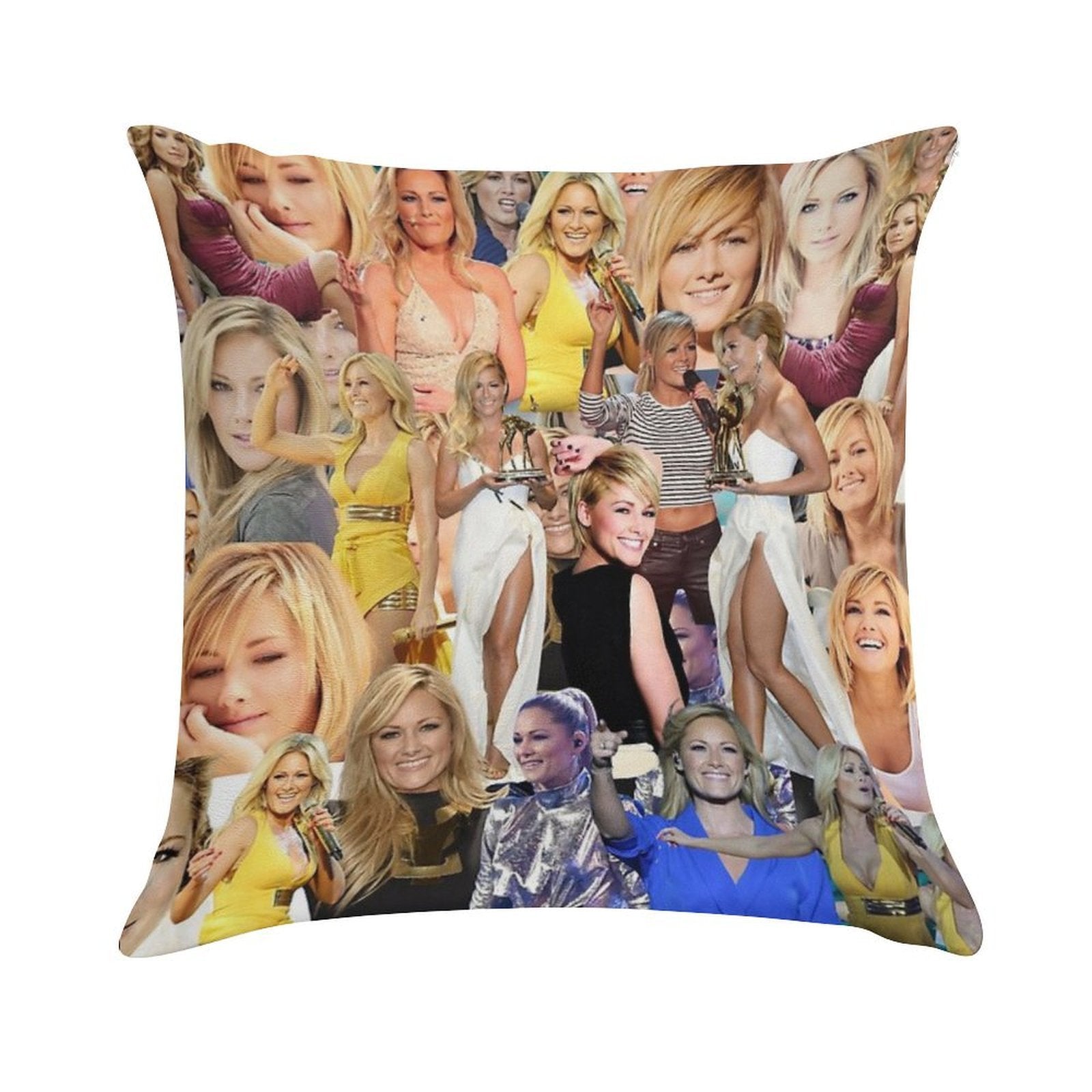 Helene Fischer German Singer Abstract Collage Pattern Soft Bedroom Essential Throw Pillow