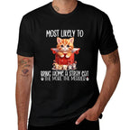 Most Likely to Bring Home A Stray Cat,Christmas Cats  Classic T-Shirt