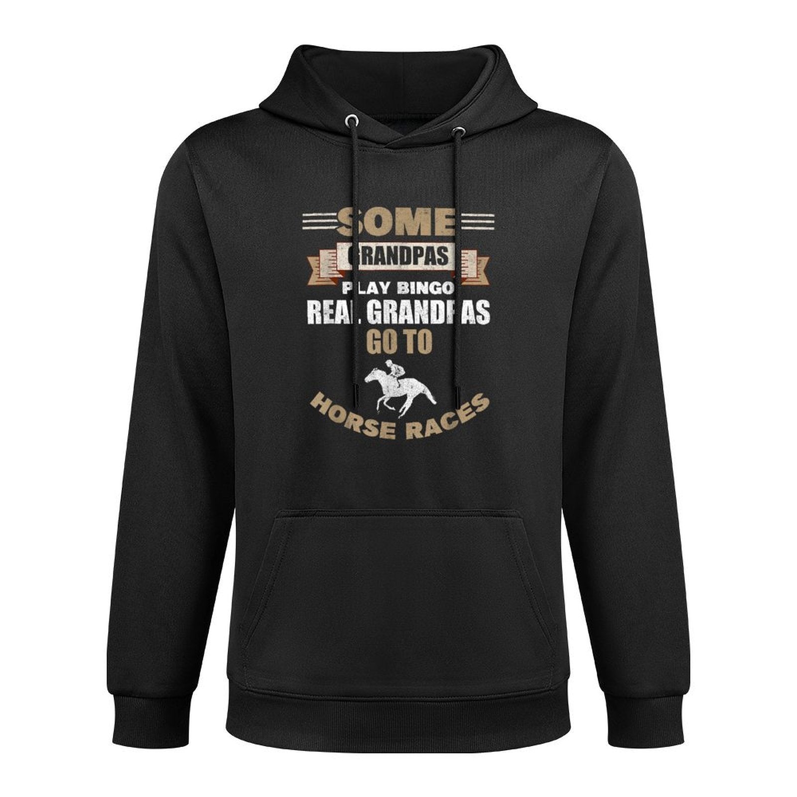 Horse Race Grandfather Gambler Grandpa Betting Horse Racing Pilling-Resistant Hoodie