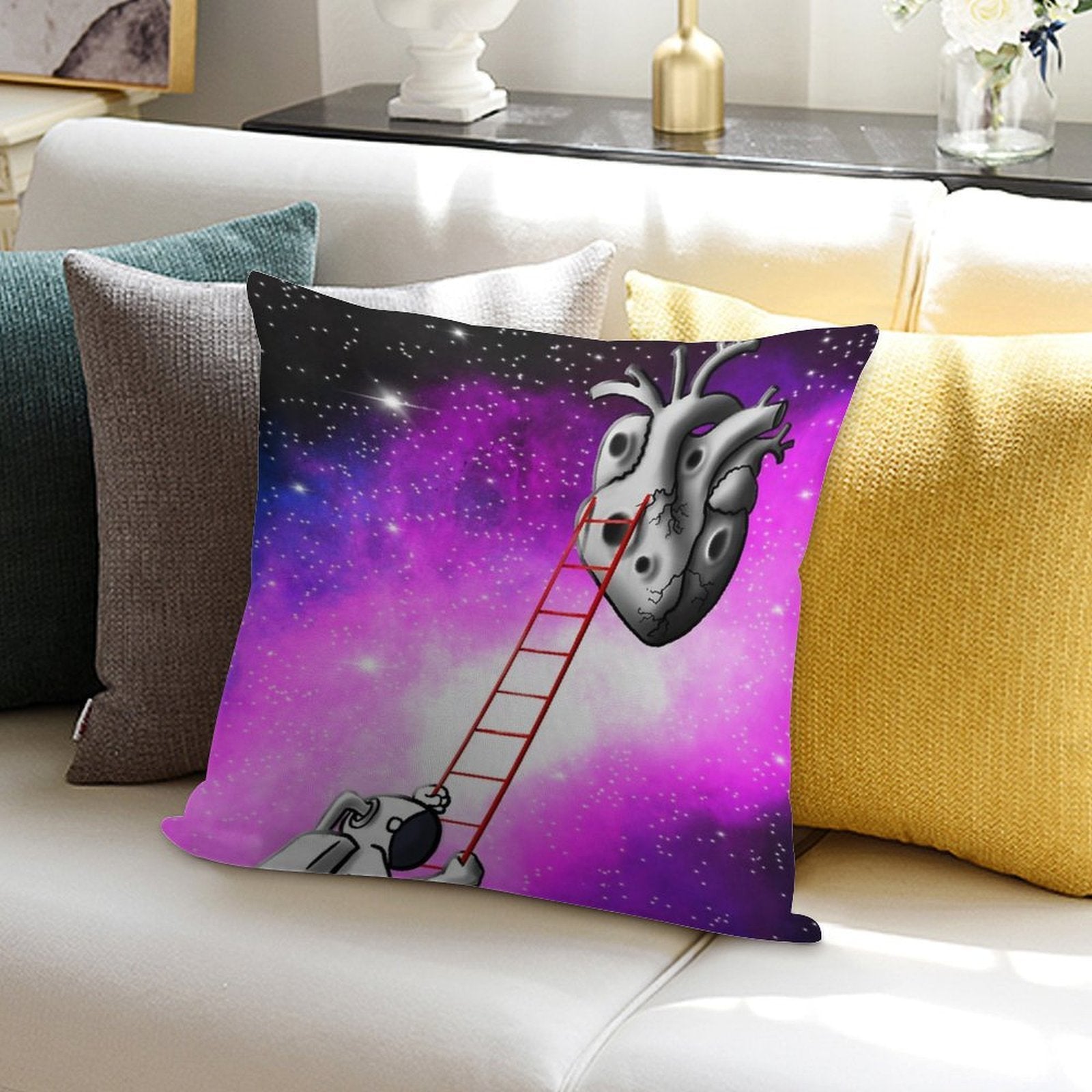 Expedition to The Heart Soft Reinforced Edging Throw Pillow
